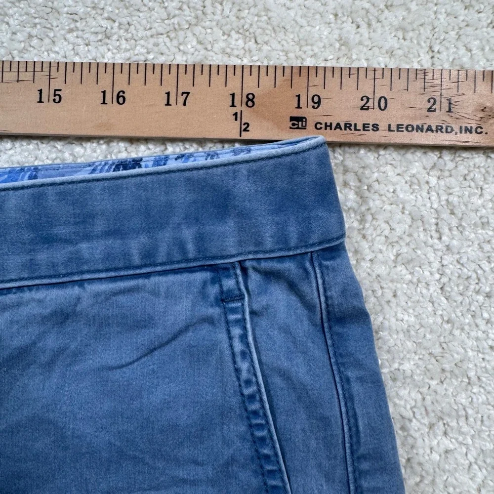 Tommy Bahama Shorts Mens 38 Blue Boracay Chino Cotton Tencel Stretch